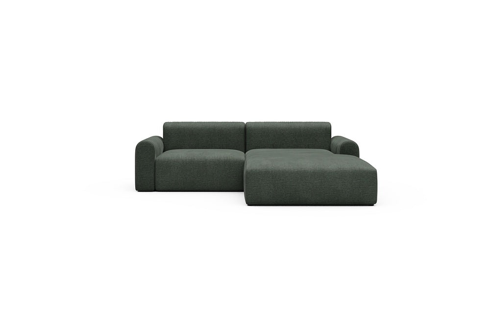 Rund Casual Modular Sofa - Configurations 1 - D2L - 240 x 188 cm - 1,5 Seater + Chaise - 818 Aivi Pine Green