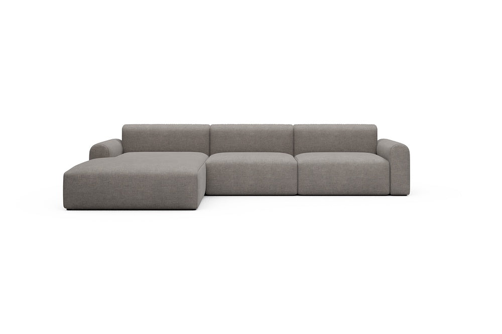 Rund Casual Modular Sofa - Configurations 1 - D3L - 335 x 188 cm - Chaise + 2,5 Seater - 418 Esina Truffle
