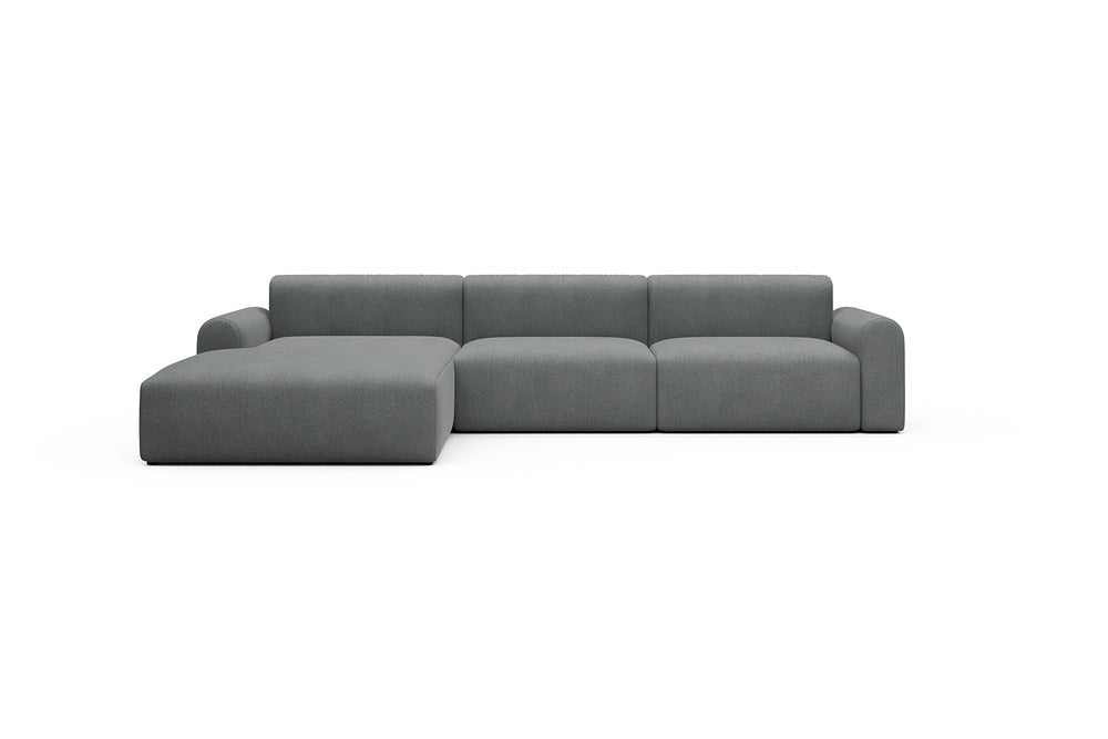 Rund Casual Modular Sofa - Configurations 1 - D3L - 335 x 188 cm - Chaise + 2,5 Seater - 440 Satya Steel Grey