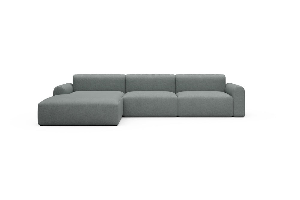 Rund Casual Modular Sofa - Configurations 1 - D3L - 335 x 188 cm - Chaise + 2,5 Seater - 485 Denari Soft Grey