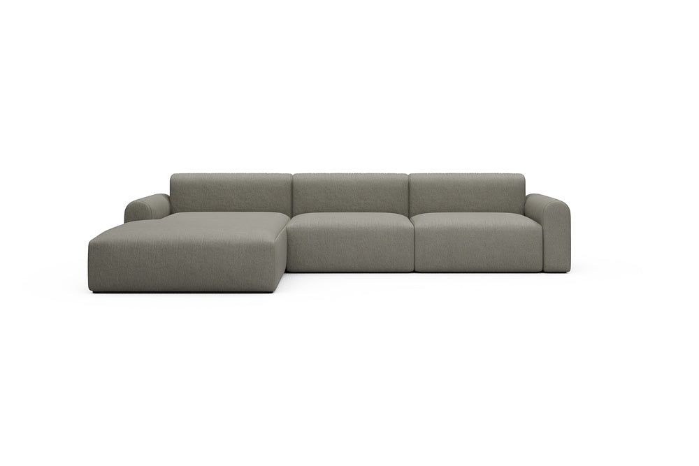 Rund Casual Modular Sofa - Configurations 1 - D3L - 335 x 188 cm - Chaise + 2,5 Seater - 486 Denari Warm Grey
