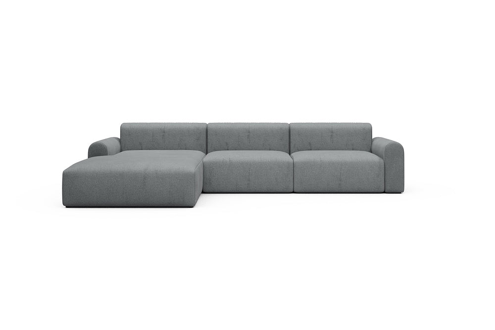 Rund Casual Modular Sofa - Configurations 1 - D3L - 335 x 188 cm - Chaise + 2,5 Seater - 495 Casone Gravel Grey