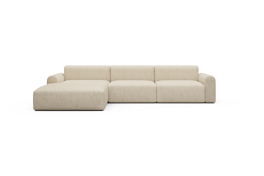 Rund Casual Modular Sofa - Configurations 1 - D3L - 335 x 188 cm - Chaise + 2,5 Seater - 496 Casone Natural Beigie