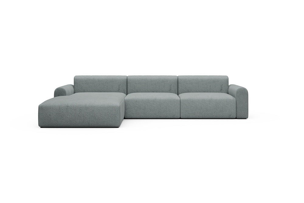 Rund Casual Modular Sofa - Configurations 1 - D3L - 335 x 188 cm - Chaise + 2,5 Seater - 499 Casone Light mixed Green