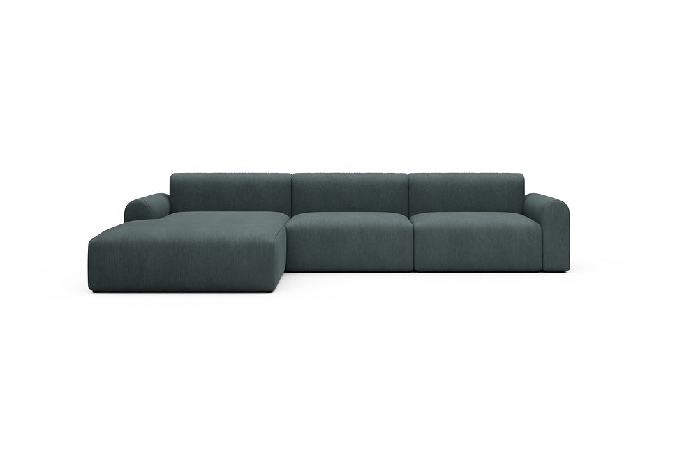 Rund Casual Modular Sofa - Configurations 1 - D3L - 335 x 188 cm - Chaise + 2,5 Seater - 573 Vivus Dusty Blue