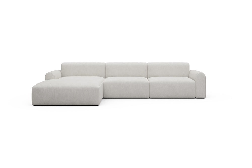 Rund Casual Modular Sofa - Configurations 1 - D3L - 335 x 188 cm - Chaise + 2,5 Seater - 574 Vivus Dusty Off White