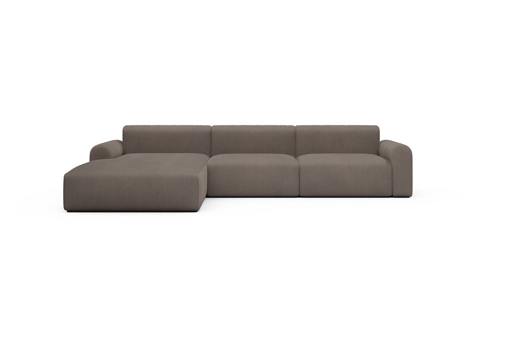 Rund Casual Modular Sofa - Configurations 1 - D3L - 335 x 188 cm - Chaise + 2,5 Seater - 596 Corduroy Mocha