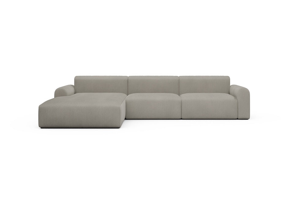 Rund Casual Modular Sofa - Configurations 1 - D3L - 335 x 188 cm - Chaise + 2,5 Seater - 603 Corduroy Beige