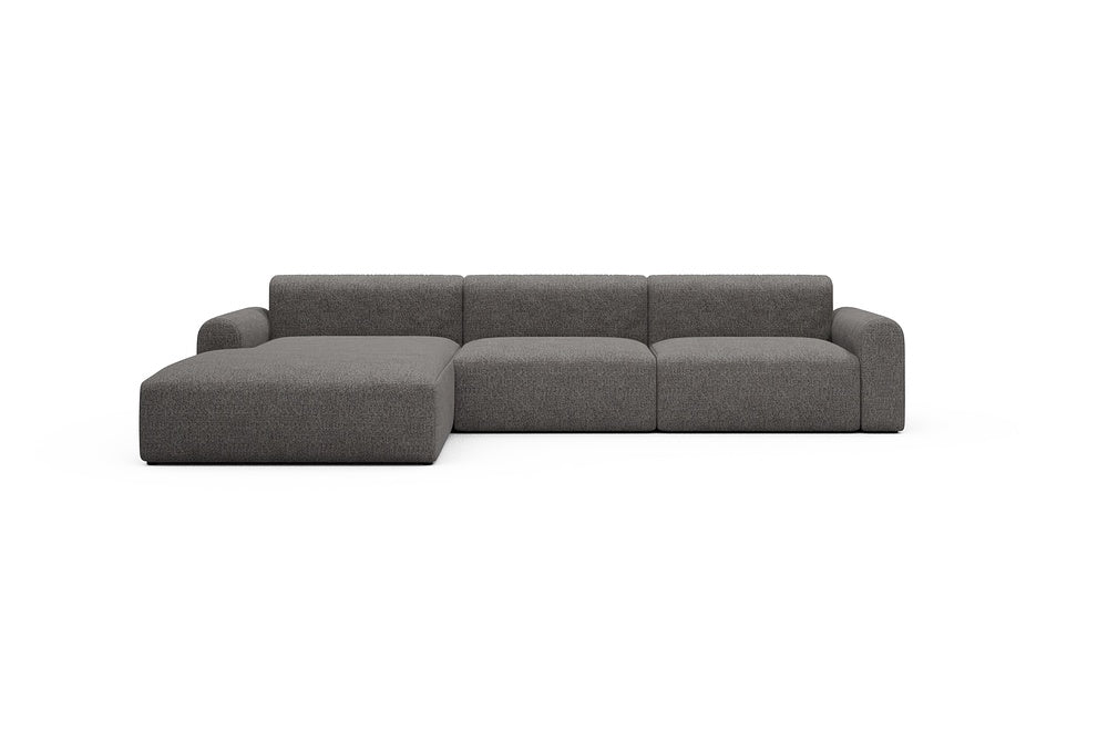 Rund Casual Modular Sofa - Configurations 1 - D3L - 335 x 188 cm - Chaise + 2,5 Seater - 772 Carreno Salt & Pepper