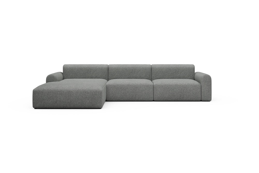 Rund Casual Modular Sofa - Configurations 1 - D3L - 335 x 188 cm - Chaise + 2,5 Seater - 868 Vanora Warm Grey