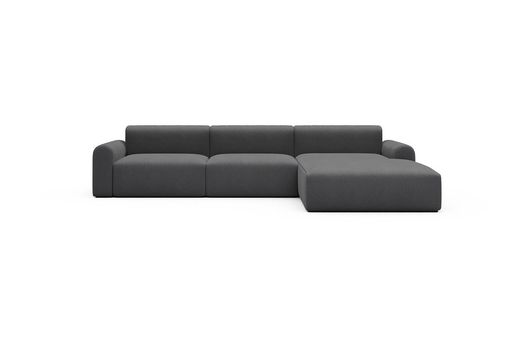 Rund Casual Modular Sofa - Configurations 1 - D4L - 335 x 188 cm - 2,5 Seater + Chaise - 441 Satya Warm Zinc