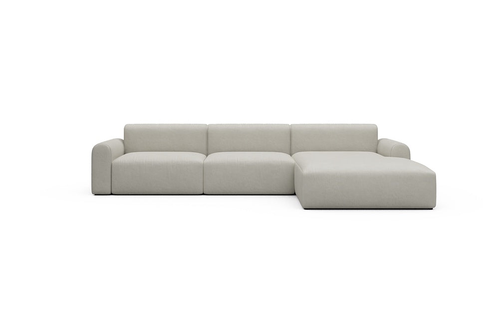 Rund Casual Modular Sofa - Configurations 1 - D4L - 335 x 188 cm - 2,5 Seater + Chaise - 487 Denari Clean Beige