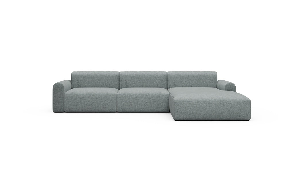 Rund Casual Modular Sofa - Configurations 1 - D4L - 335 x 188 cm - 2,5 Seater + Chaise - 499 Casone Light mixed Green