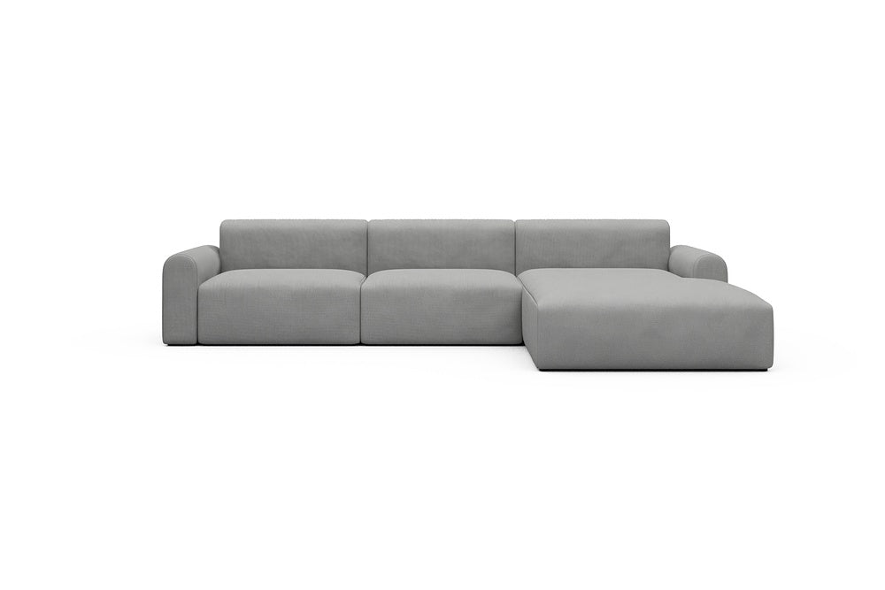 Rund Casual Modular Sofa - Configurations 1 - D4L - 335 x 188 cm - 2,5 Seater + Chaise - 764 Cura Sand Grey