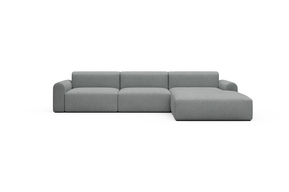 Rund Casual Modular Sofa - Configurations 1 - D4L - 335 x 188 cm - 2,5 Seater + Chaise - 819 Aivi Gravel Grey