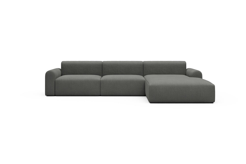 Rund Casual Modular Sofa - Configurations 1 - D4L - 335 x 188 cm - 2,5 Seater + Chaise - 852 Mahoga Seal Grey