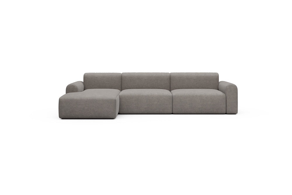 Rund Casual Modular Sofa - Configurations 1 - D5L - 312 x 152 cm - Chaise + 3 Seater - 418 Esina Truffle