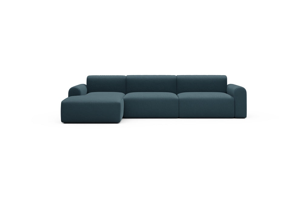 Rund Casual Modular Sofa - Configurations 1 - D5L - 312 x 152 cm - Chaise + 3 Seater - 443 Satya Deep Blue