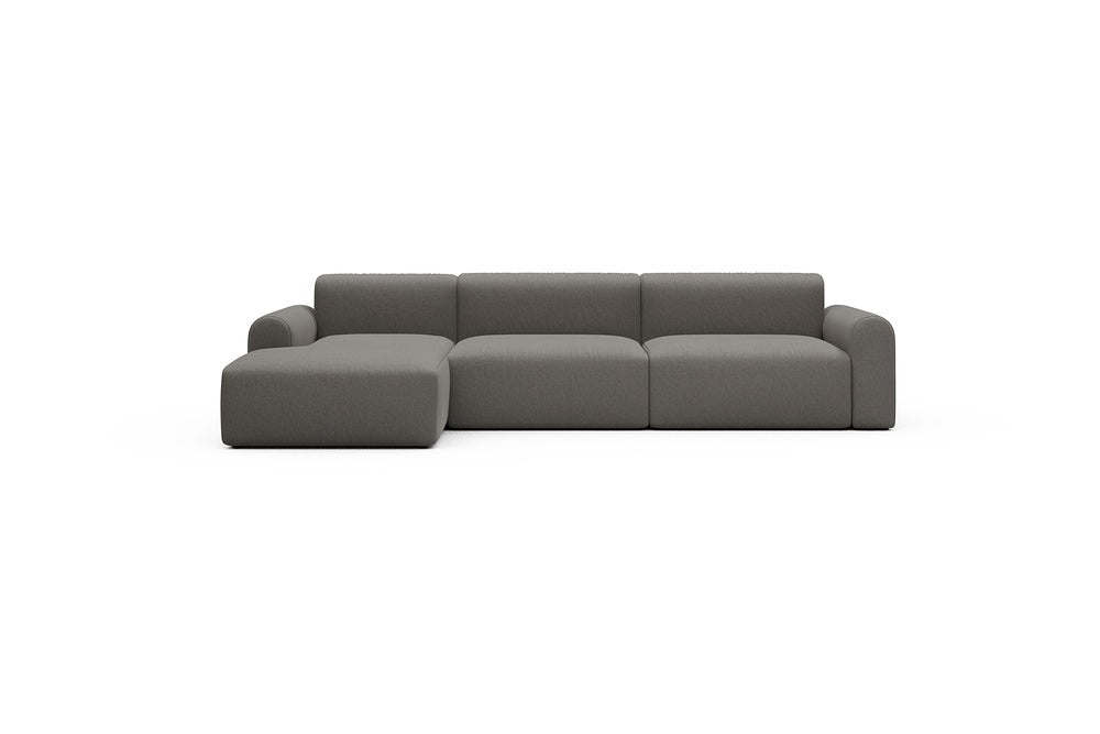 Rund Casual Modular Sofa - Configurations 1 - D5L - 312 x 152 cm - Chaise + 3 Seater - 446 Satya Taupe Brown