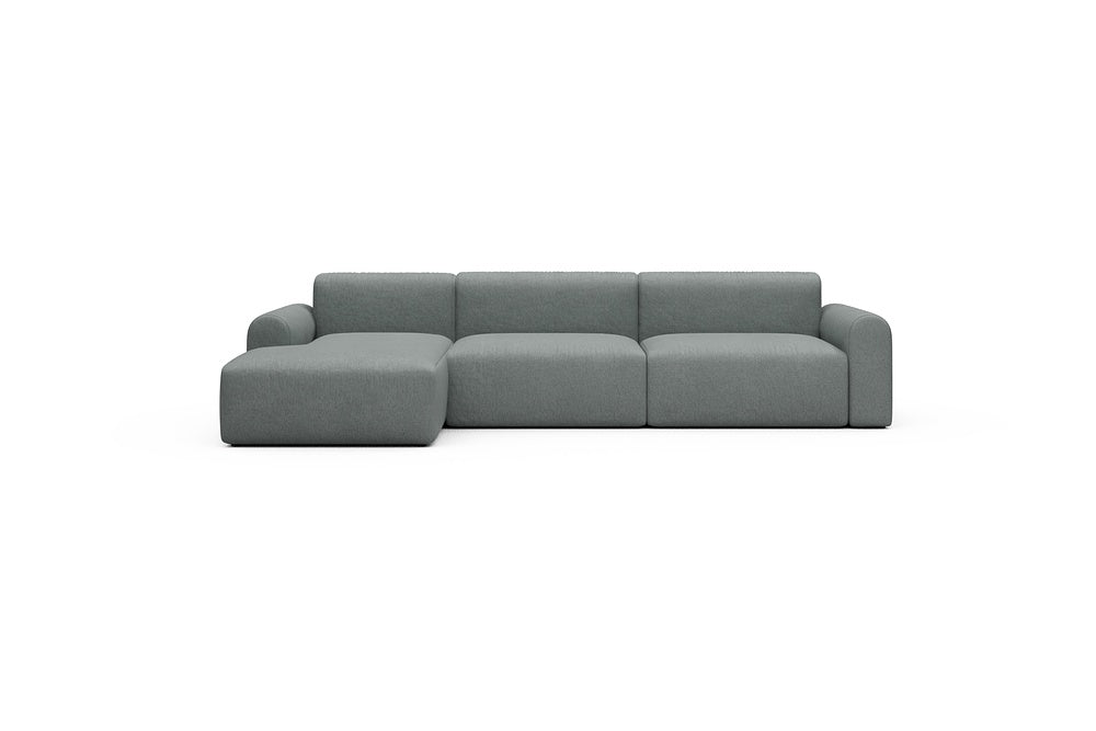 Rund Casual Modular Sofa - Configurations 1 - D5L - 312 x 152 cm - Chaise + 3 Seater - 485 Denari Soft Grey