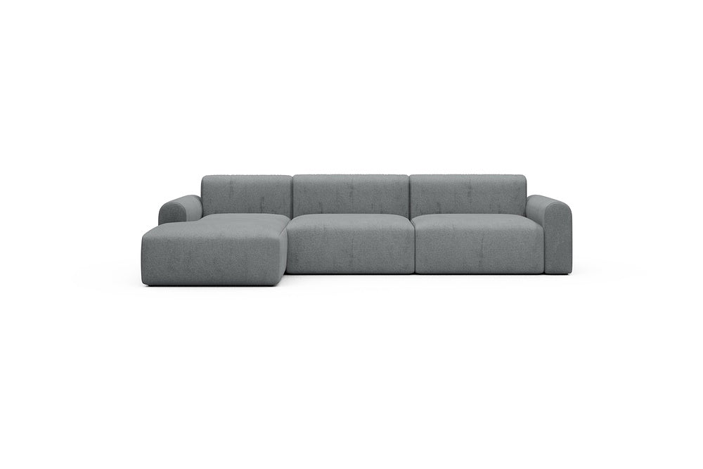 Rund Casual Modular Sofa - Configurations 1 - D5L - 312 x 152 cm - Chaise + 3 Seater - 495 Casone Gravel Grey