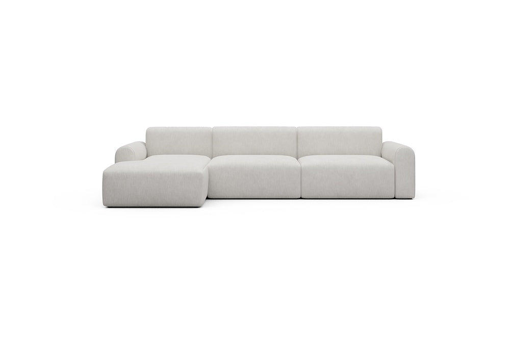 Rund Casual Modular Sofa - Configurations 1 - D5L - 312 x 152 cm - Chaise + 3 Seater - 574 Vivus Dusty Off White