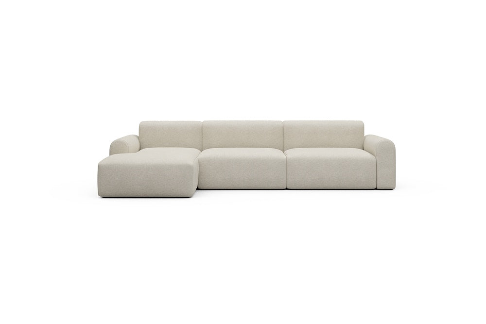 Rund Casual Modular Sofa - Configurations 1 - D5L - 312 x 152 cm - Chaise + 3 Seater - 584 Argus Natural