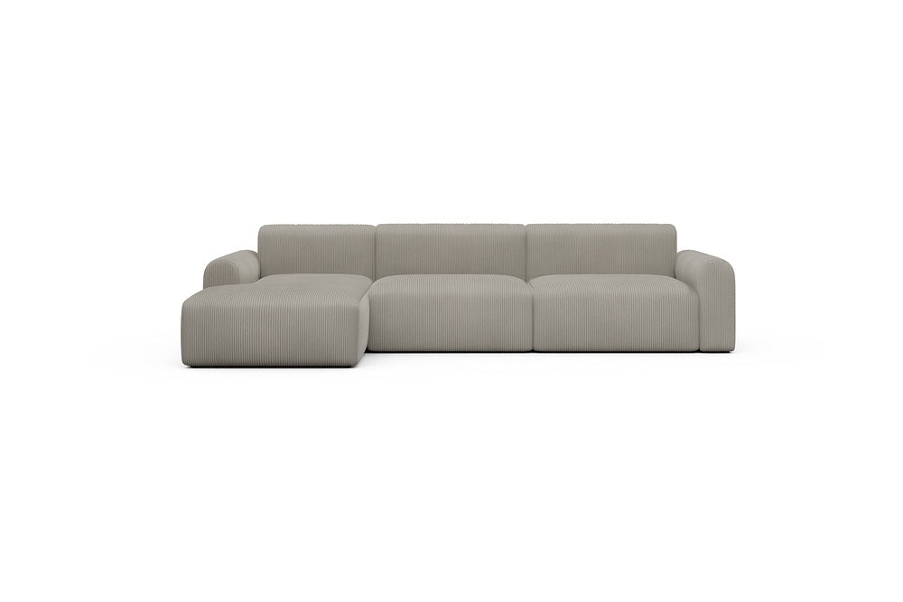 Rund Casual Modular Sofa - Configurations 1 - D5L - 312 x 152 cm - Chaise + 3 Seater - 603 Corduroy Beige