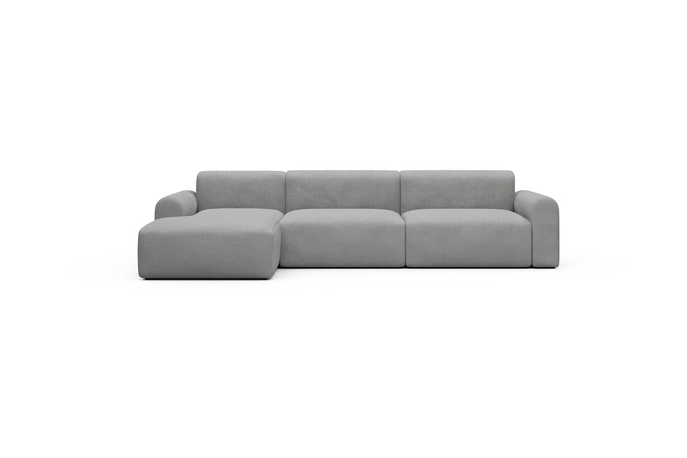 Rund Casual Modular Sofa - Configurations 1 - D5L - 312 x 152 cm - Chaise + 3 Seater - 764 Cura Sand Grey