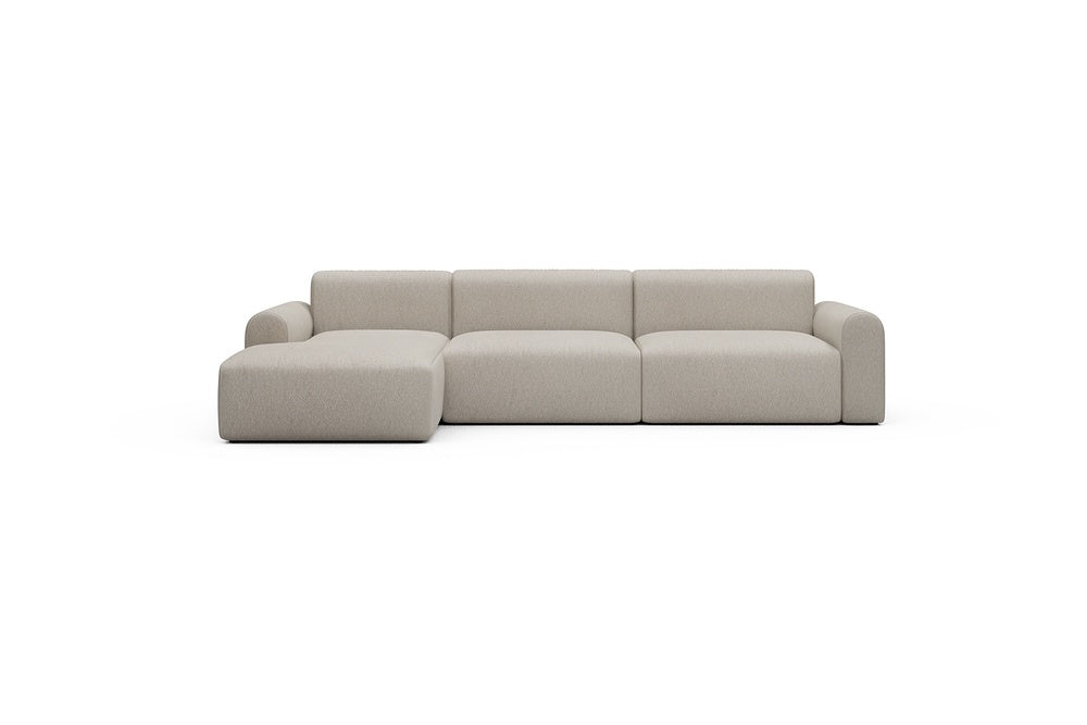 Rund Casual Modular Sofa - Configurations 1 - D5L - 312 x 152 cm - Chaise + 3 Seater - 816 Aivi Lace Beige