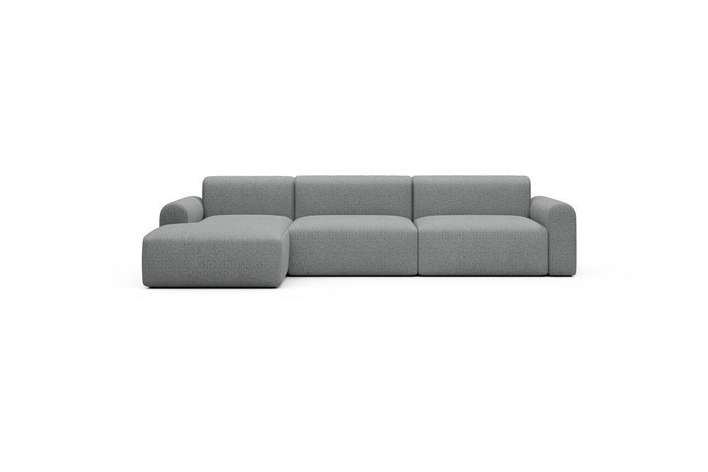 Rund Casual Modular Sofa - Configurations 1 - D5L - 312 x 152 cm - Chaise + 3 Seater - 819 Aivi Gravel Grey