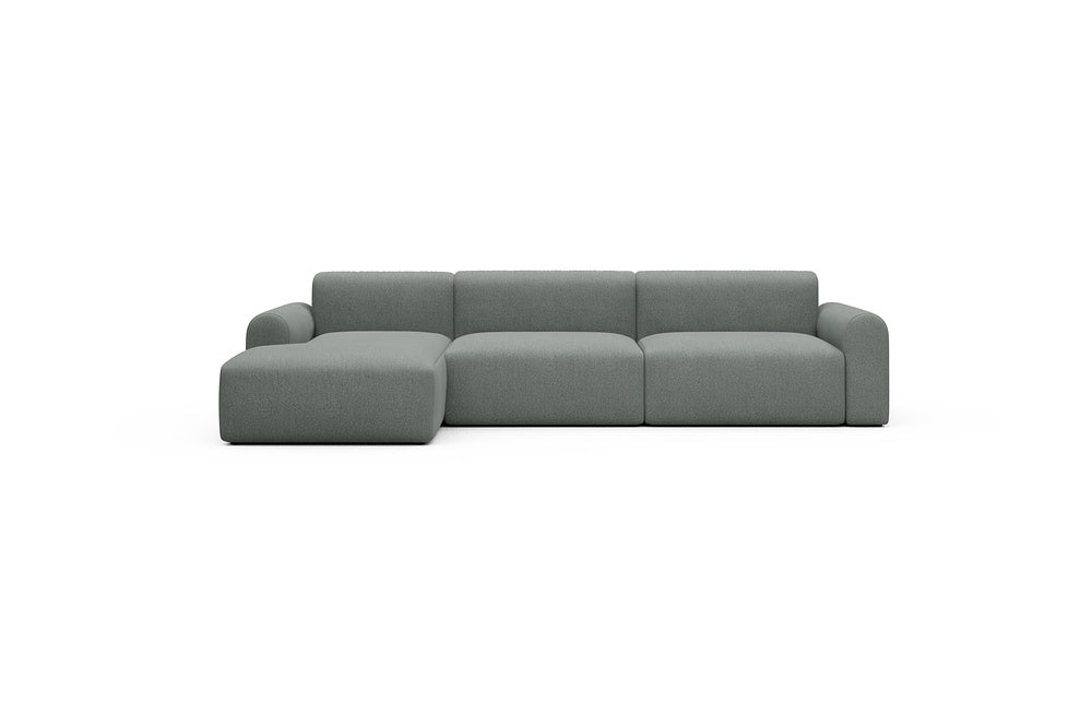 Rund Casual Modular Sofa - Configurations 1 - D5L - 312 x 152 cm - Chaise + 3 Seater - 853 Mahoga Dove Grey