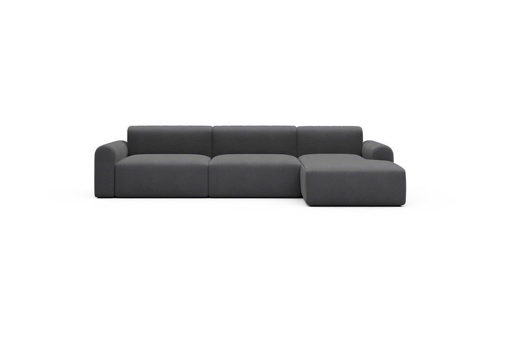 Rund Casual Modular Sofa - Configurations 1 - D6L - 312 x 152 cm - 3 Seater + Chaise - 441 Satya Warm Zinc