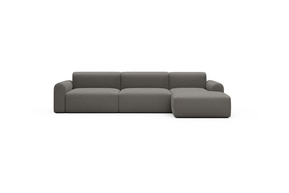 Rund Casual Modular Sofa - Configurations 1 - D6L - 312 x 152 cm - 3 Seater + Chaise - 446 Satya Taupe Brown