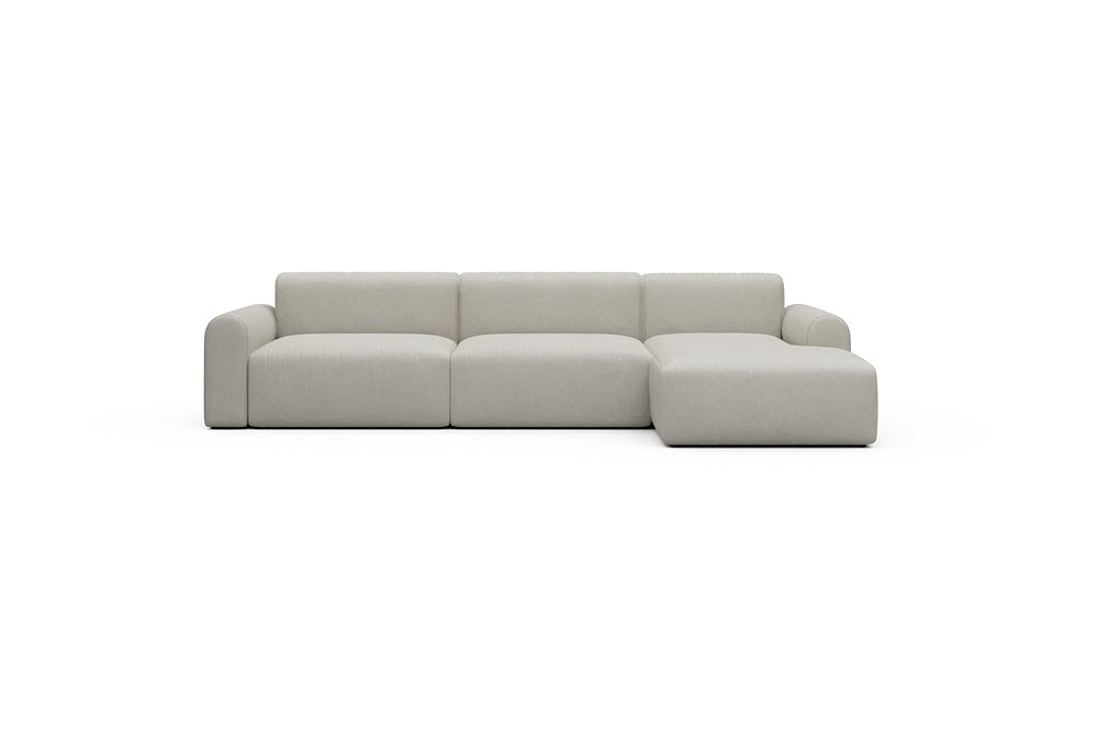 Rund Casual Modular Sofa - Configurations 1 - D6L - 312 x 152 cm - 3 Seater + Chaise - 487 Denari Clean Beige