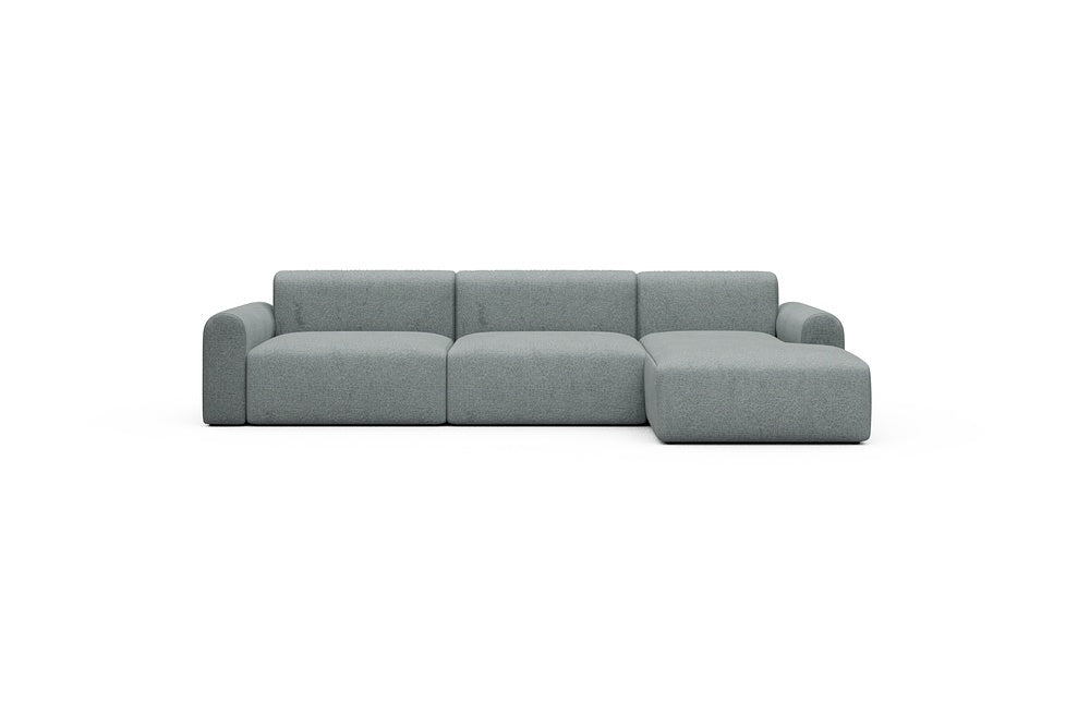 Rund Casual Modular Sofa - Configurations 1 - D6L - 312 x 152 cm - 3 Seater + Chaise - 499 Casone Light mixed Green