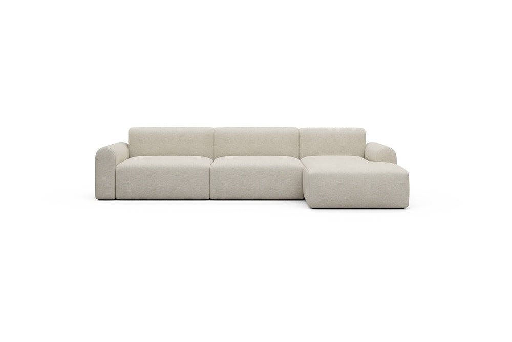 Rund Casual Modular Sofa - Configurations 1 - D6L - 312 x 152 cm - 3 Seater + Chaise - 584 Argus Natural