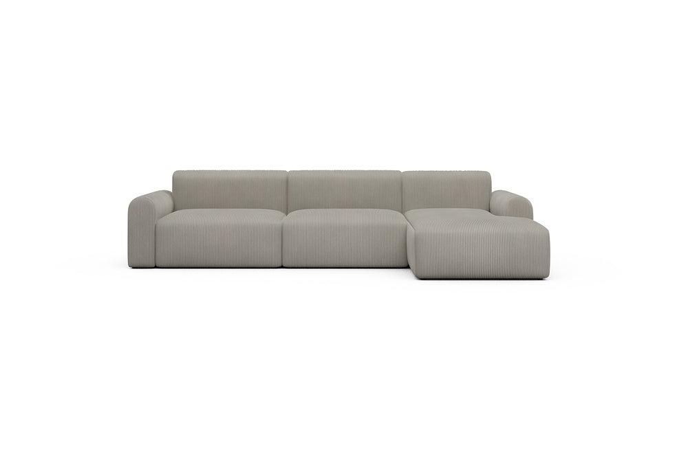 Rund Casual Modular Sofa - Configurations 1 - D6L - 312 x 152 cm - 3 Seater + Chaise - 603 Corduroy Beige