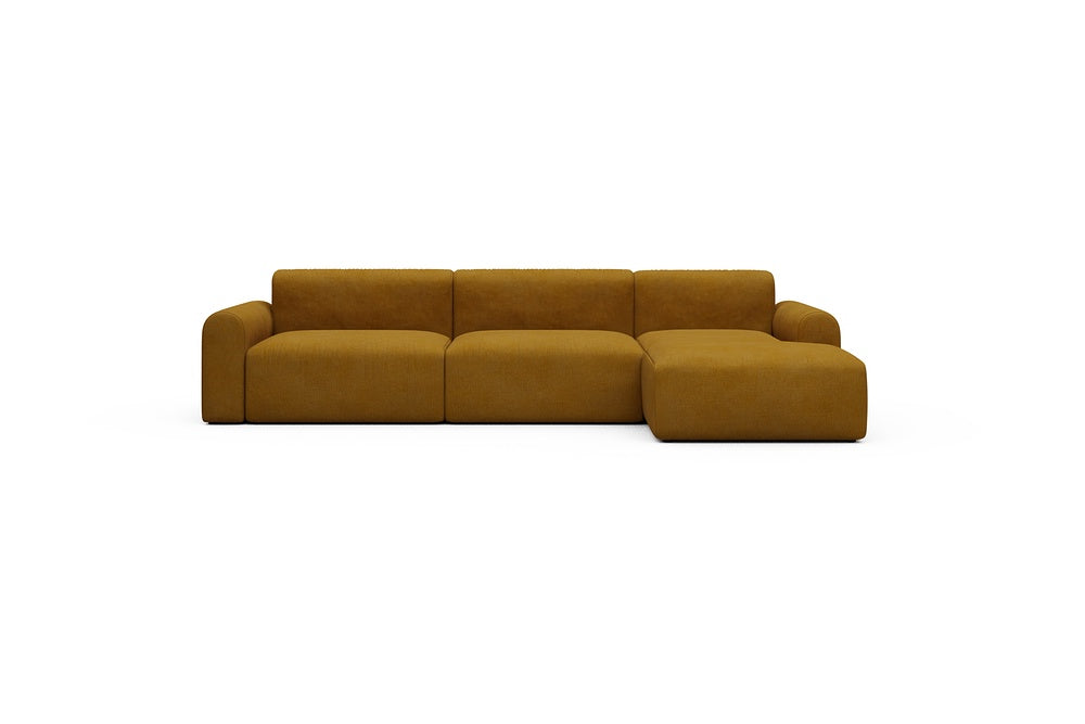 Rund Casual Modular Sofa - Configurations 1 - D6L - 312 x 152 cm - 3 Seater + Chaise - 767 Cura Apricot