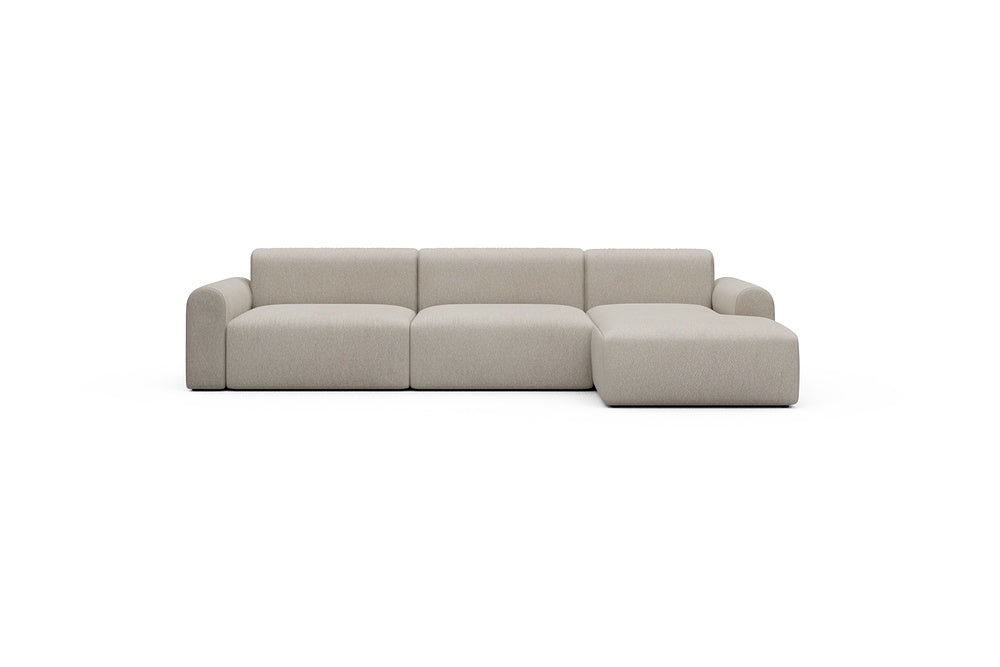Rund Casual Modular Sofa - Configurations 1 - D6L - 312 x 152 cm - 3 Seater + Chaise - 816 Aivi Lace Beige