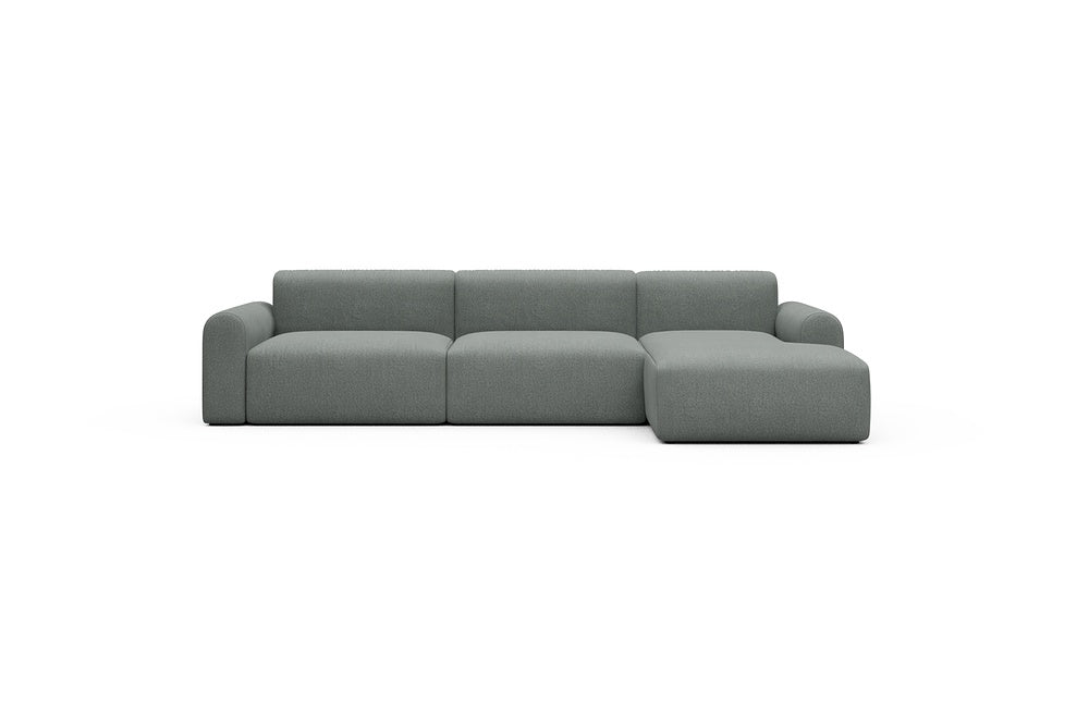 Rund Casual Modular Sofa - Configurations 1 - D6L - 312 x 152 cm - 3 Seater + Chaise - 853 Mahoga Dove Grey