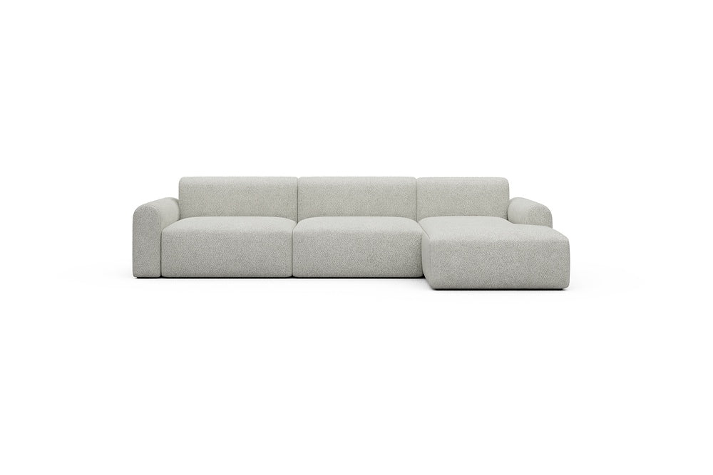 Rund Casual Modular Sofa - Configurations 1 - D6L - 312 x 152 cm - 3 Seater + Chaise - 867 Vanora Warm Sand