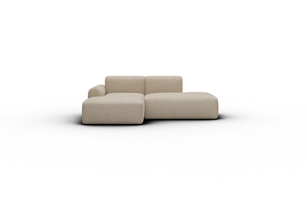 Rund Casual Modular Sofa - Configurations 1 - E1L - 224 x 152 cm - Chaise + Open-End - 410 Esina Almond Beige