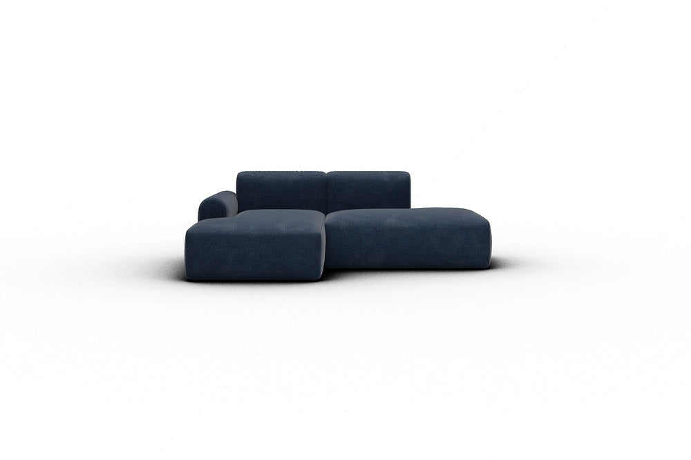 Rund Casual Modular Sofa - Configurations 1 - E1L - 224 x 152 cm - Chaise + Open-End - 414 Esina Indigo Blue