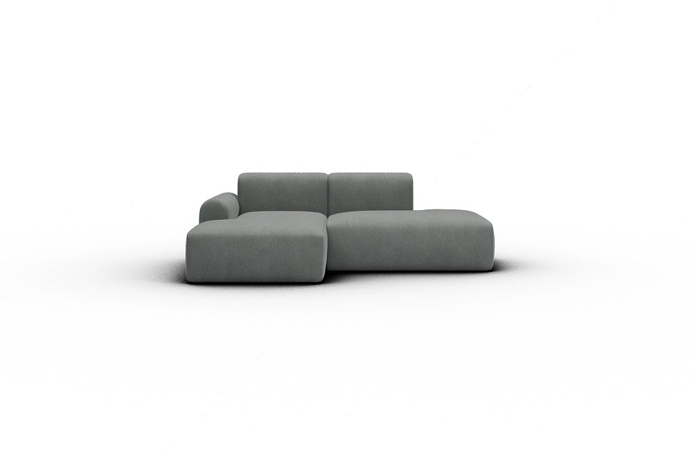 Rund Casual Modular Sofa - Configurations 1 - E1L - 224 x 152 cm - Chaise + Open-End - 440 Satya Steel Grey