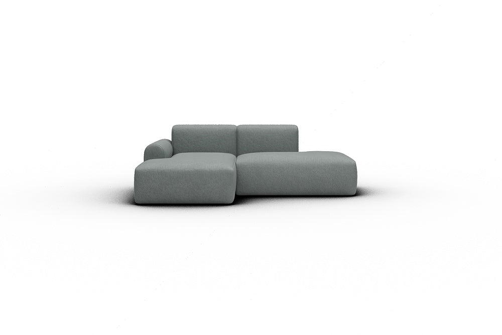 Rund Casual Modular Sofa - Configurations 1 - E1L - 224 x 152 cm - Chaise + Open-End - 485 Denari Soft Grey