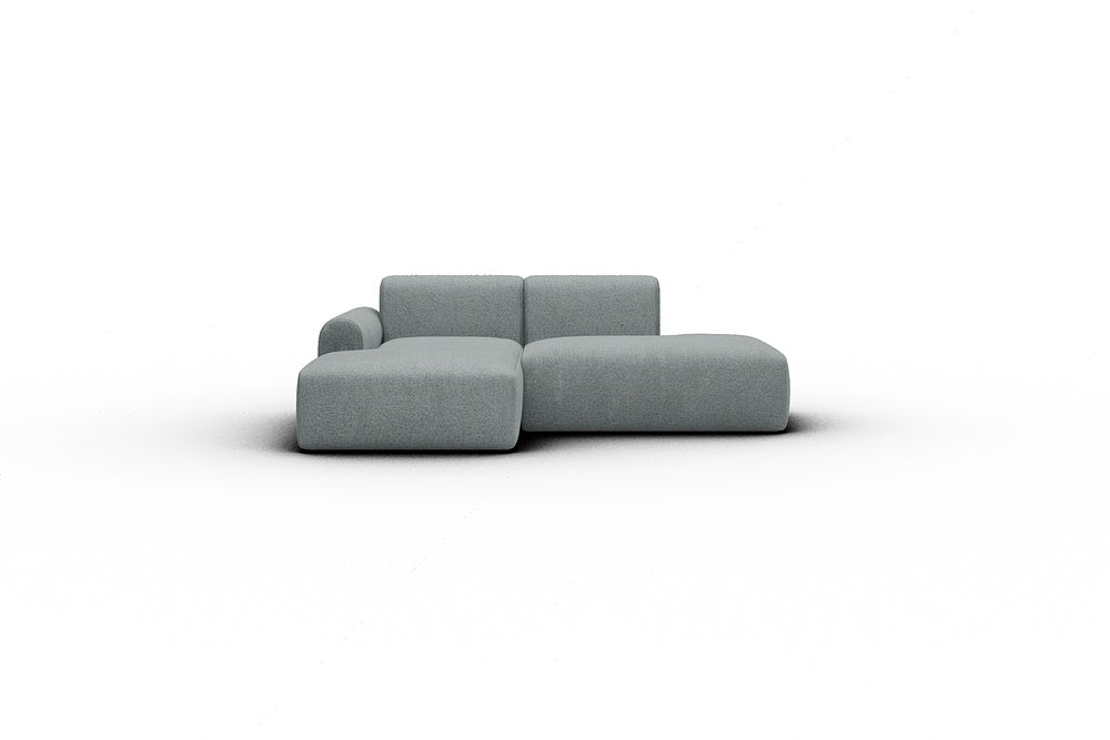 Rund Casual Modular Sofa - Configurations 1 - E1L - 224 x 152 cm - Chaise + Open-End - 499 Casone Light mixed Green