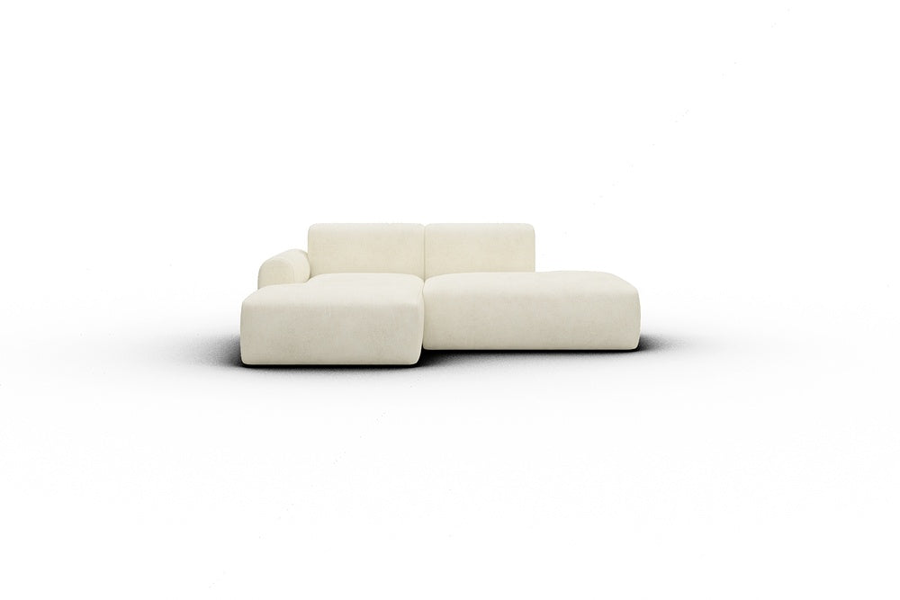 Rund Casual Modular Sofa - Configurations 1 - E1L - 224 x 152 cm - Chaise + Open-End - 531 Bouclé Off White
