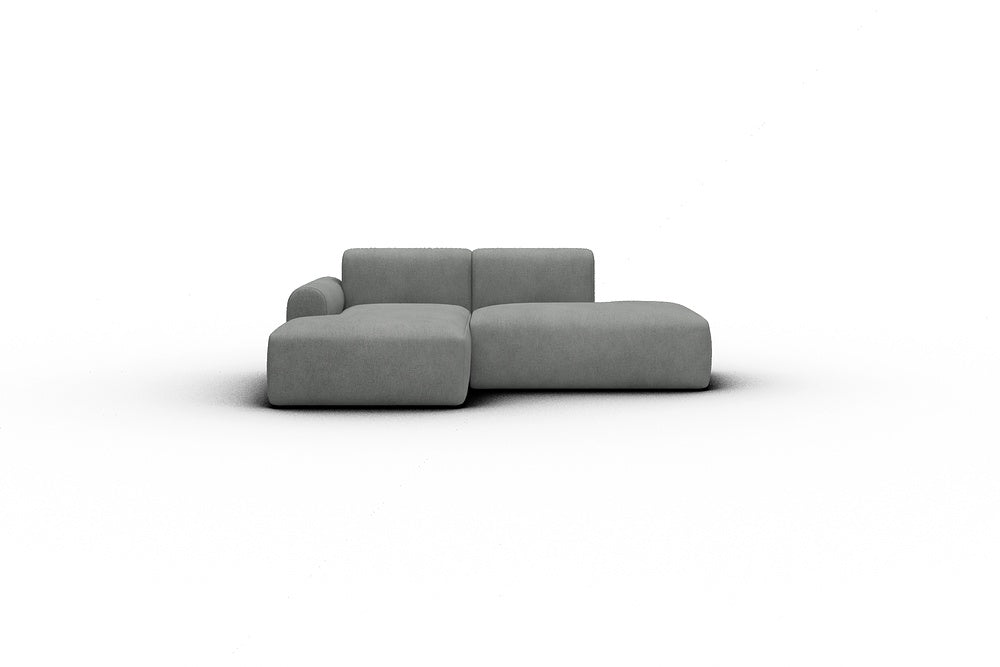 Rund Casual Modular Sofa - Configurations 1 - E1L - 224 x 152 cm - Chaise + Open-End - 533 Bouclé Ash Grey