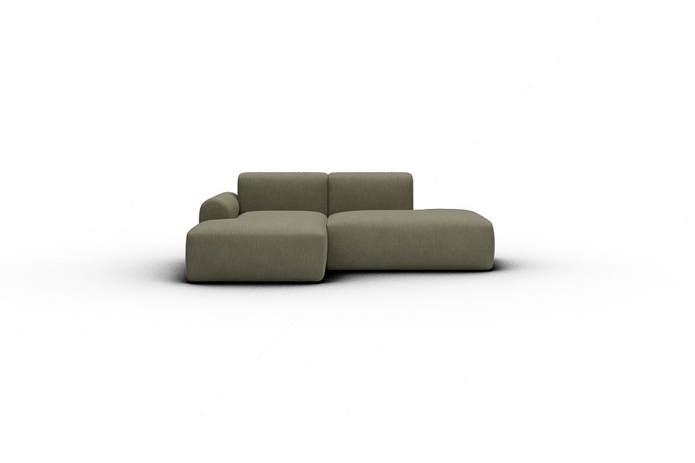 Rund Casual Modular Sofa - Configurations 1 - E1L - 224 x 152 cm - Chaise + Open-End - 575 Vivus Dusty Olive